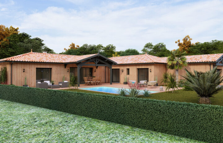 votre maison de 190m2 sur un terrain de 745m2 sur la commune de Le Porge au prix de 674000&euro; avec Alpha Constructions